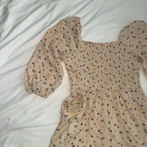 American Eagle Outfitters Beige Floral Jumpsuit